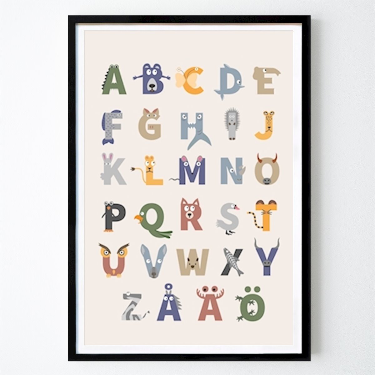 Stockholm Poster: ABC Animals by Paperago