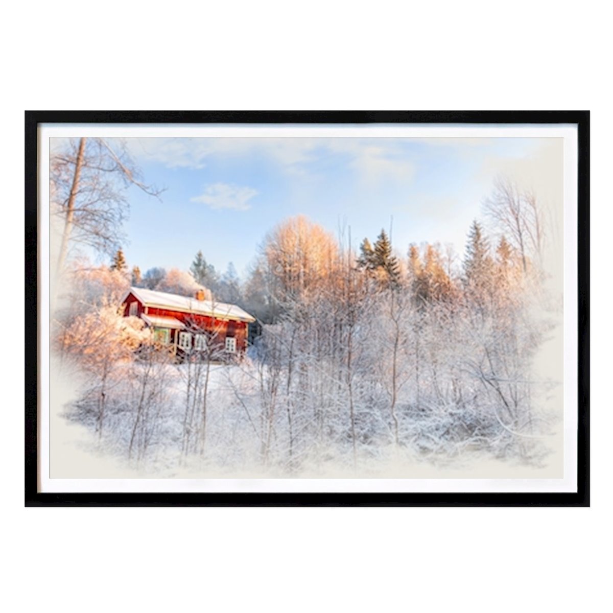 Natur Plakat: Jul i vinterlige Sverige av Margit Kluthke