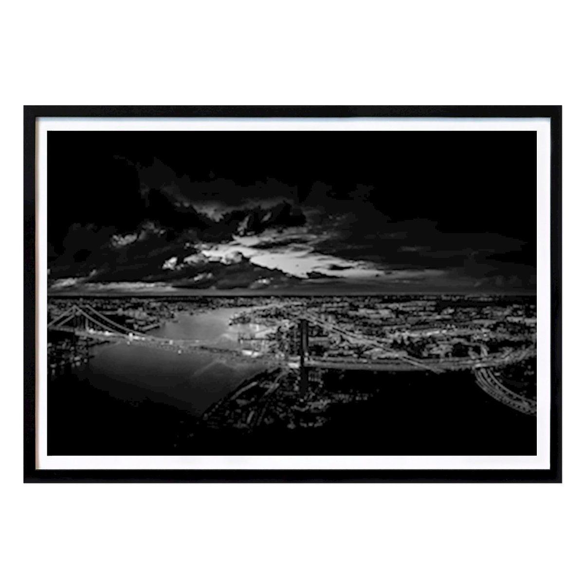 Gothenburg Poster: Älvsborgsbron black and white by Get Canvas