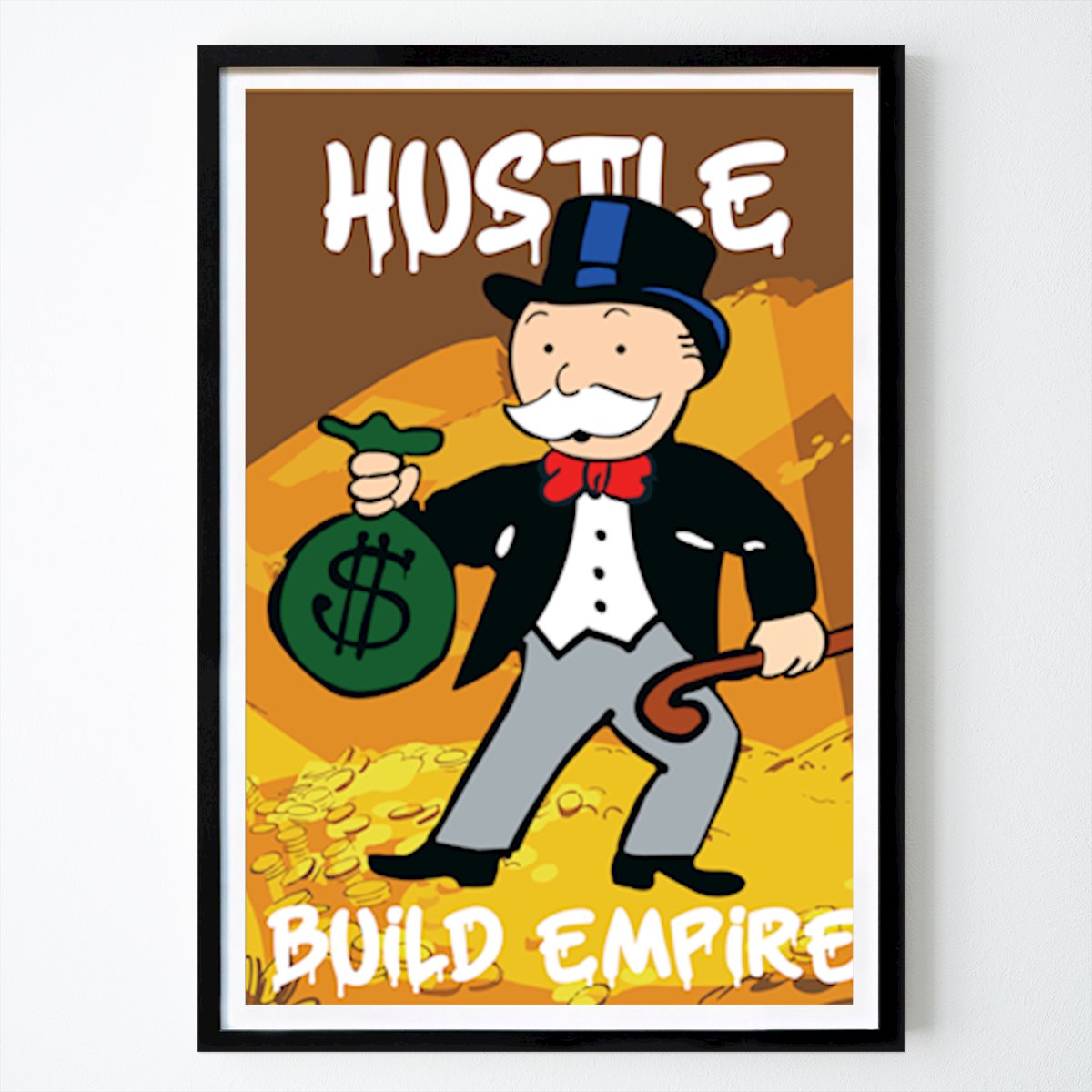 Mens & Portret Poster: Monopoly Guy Hustle Poster van William Gustafsson