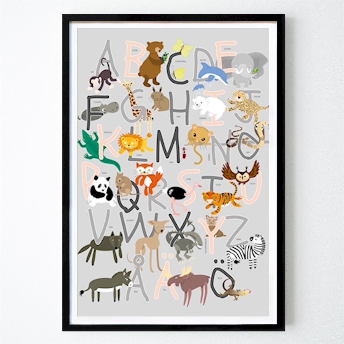 Kinder Poster: ABC-Plakat von Tinna Ahlander