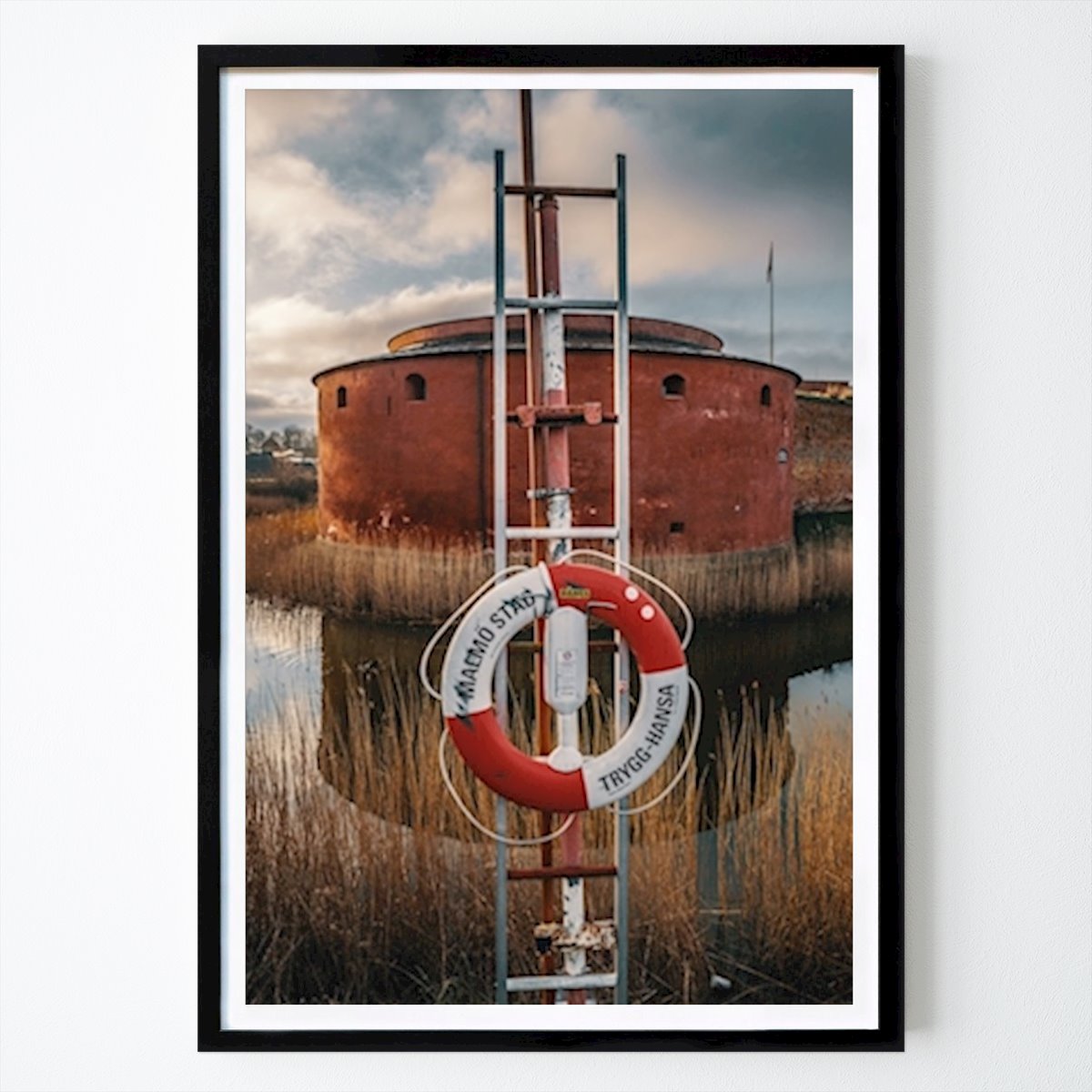 Malmö Poster: Rettungsring auf Schloss Malmöhus von Karl Andersson