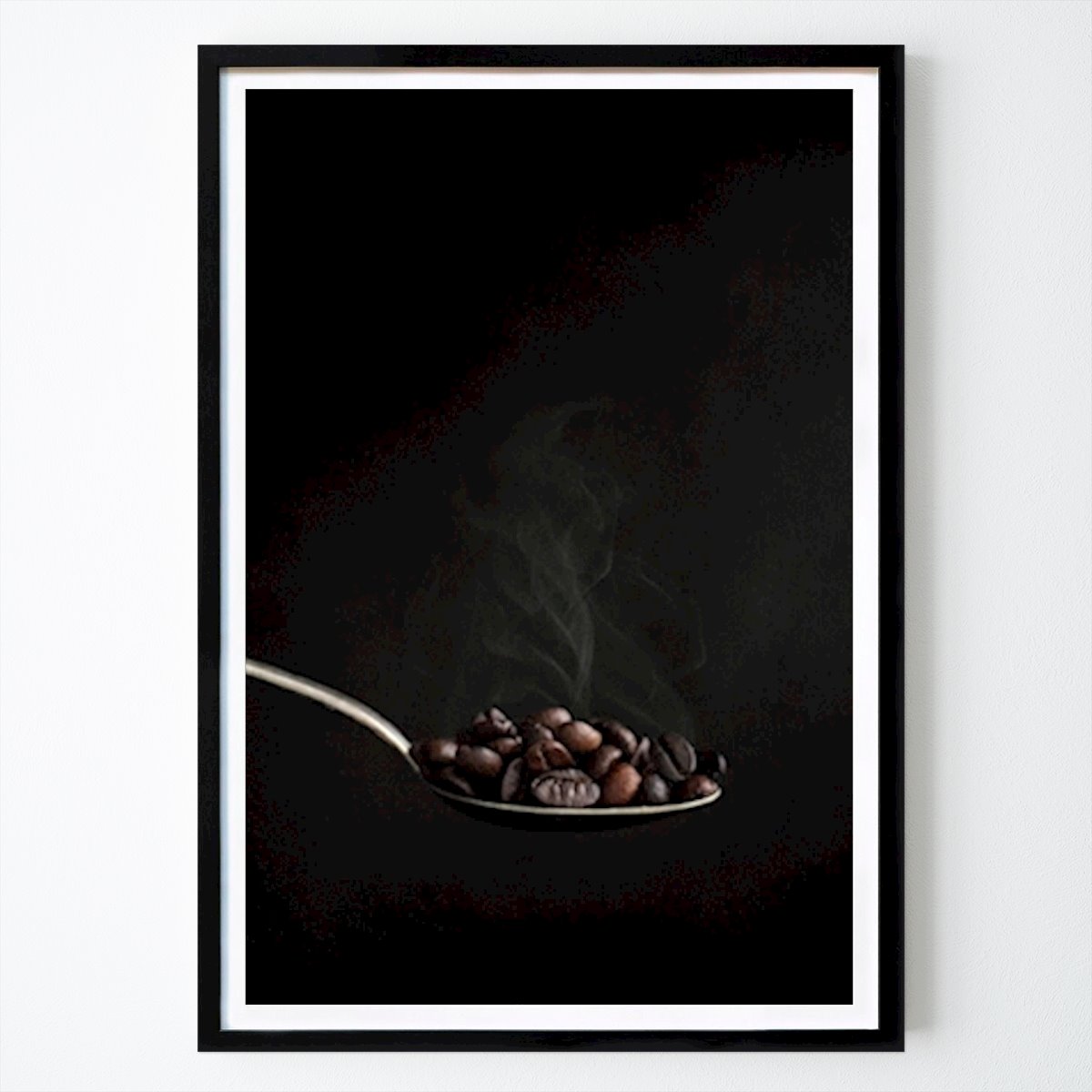 Küchen Poster: Kaffee mit frisch gerösteten Kaffeebohnen von Sabina Hannila