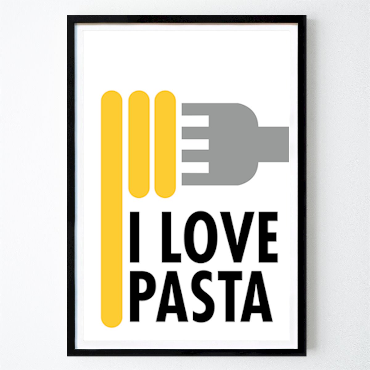 Italië Poster: Ik hou van Pasta Poster van William Gustafsson