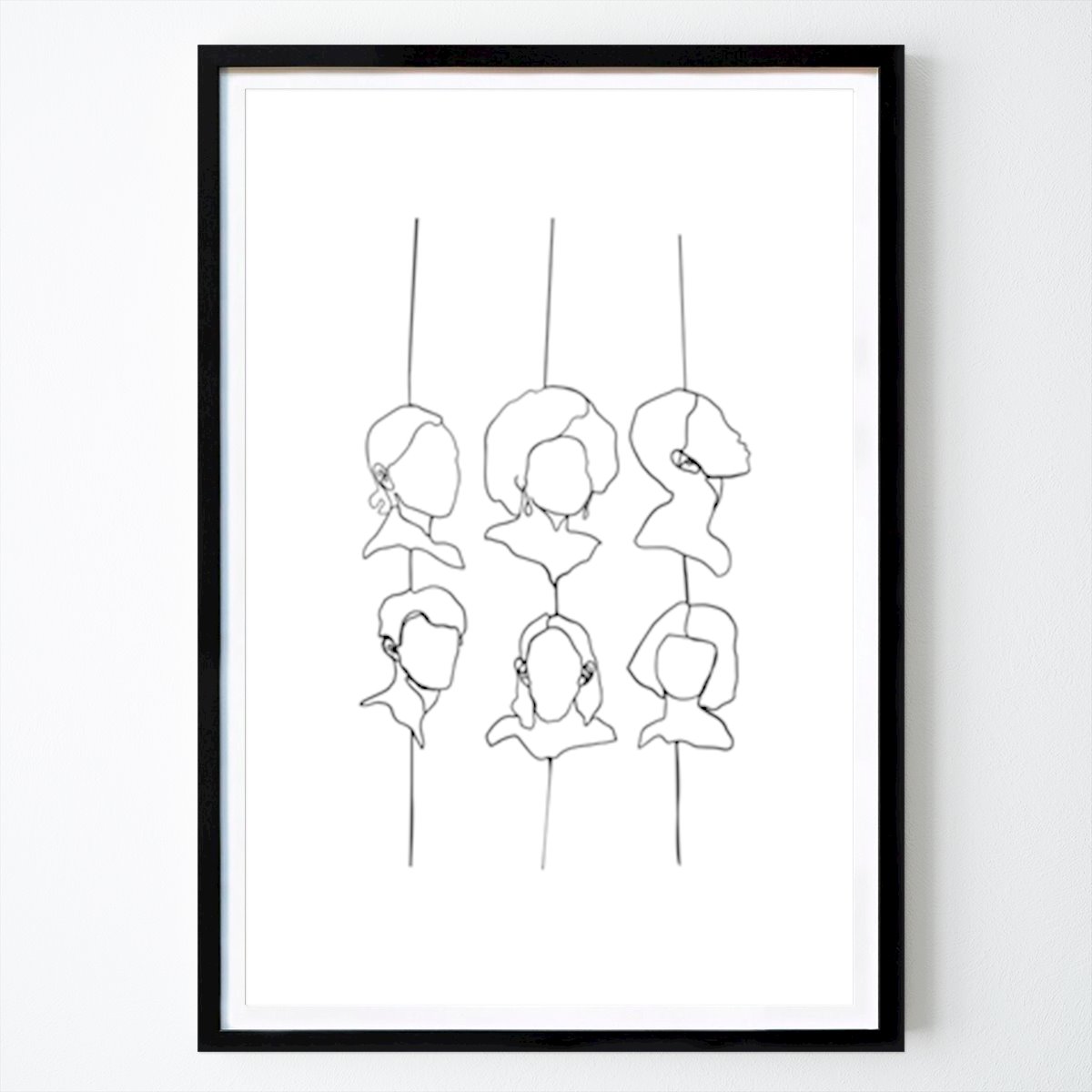 Grafika liniowa Plakat: Twarze autorstwa Celine Adolfsson