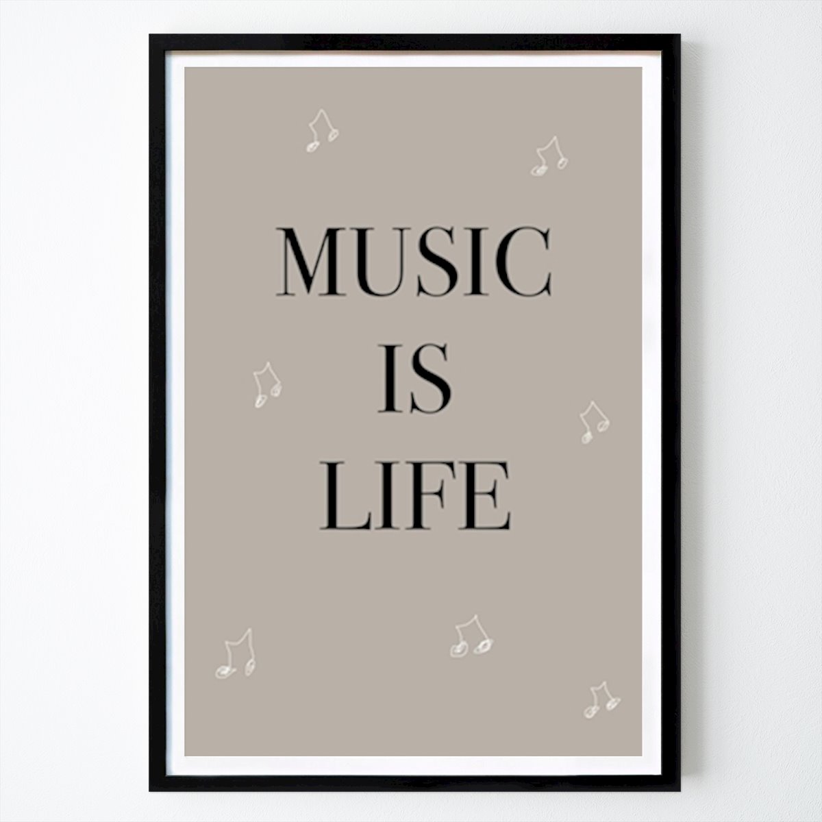 Musik Poster: Musik ist Leben beige von Lisa Larsson