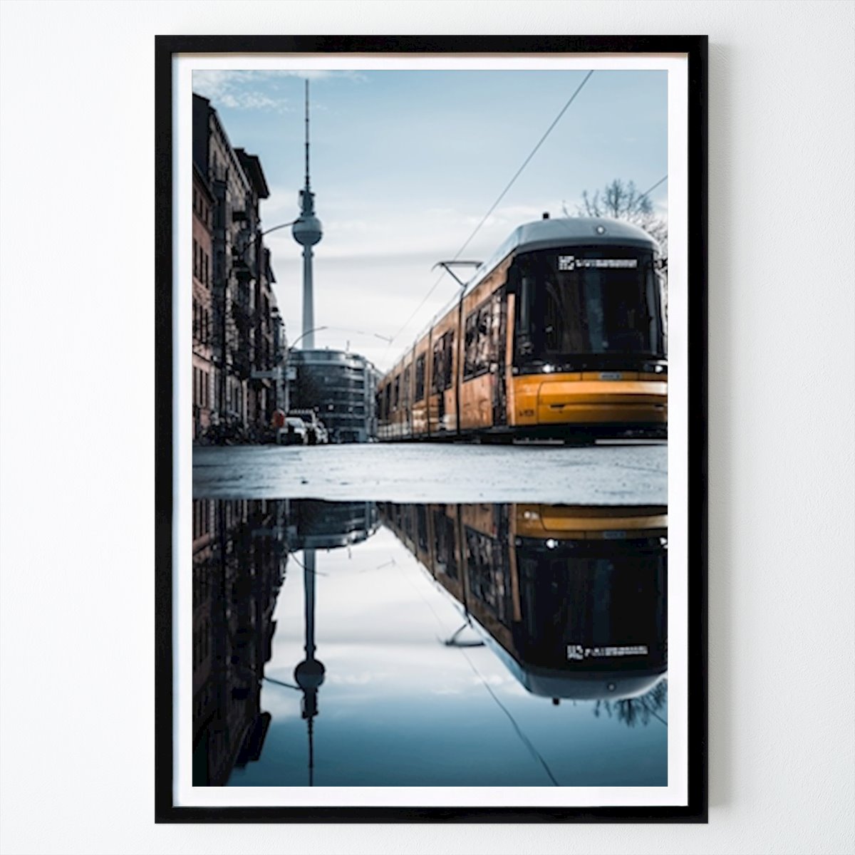 Berlin Poster: Tram and berlin TV Tower 2 by Der Walle