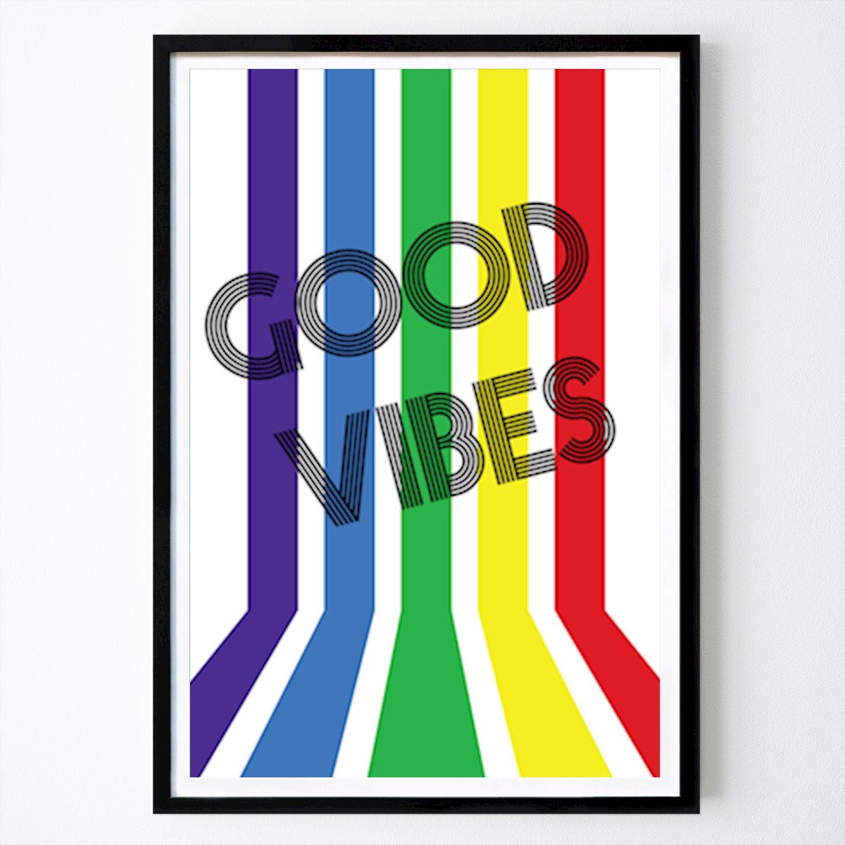Freizeit Poster: Good Vibes Regenbogen von Lars Gustafsson