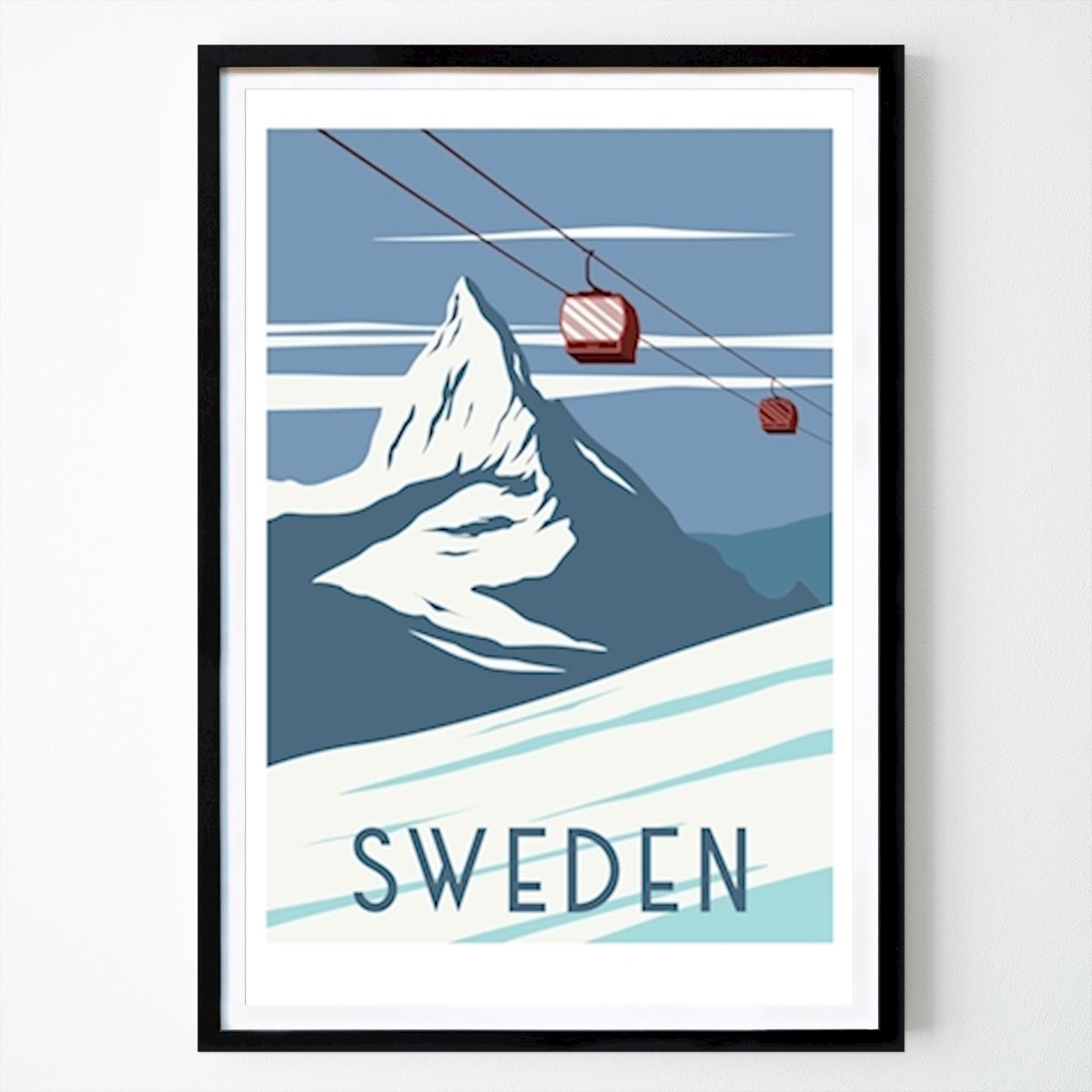 Hobby Poster: Sweden Skidor Poster av Kritsanee Wannawat