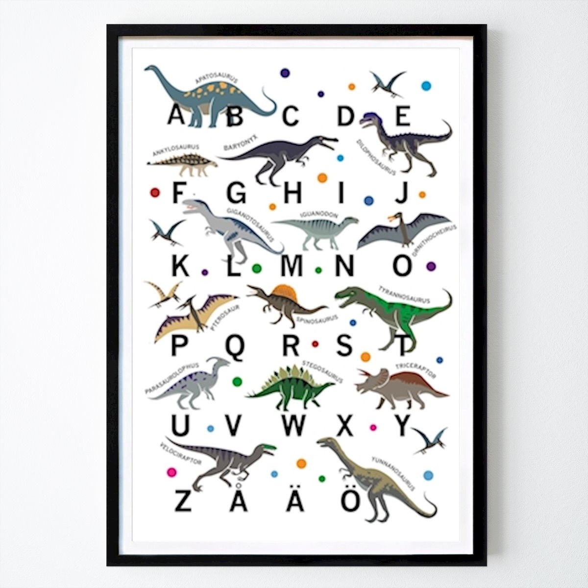Illustration Poster: ABC Dinosaur by Paperago