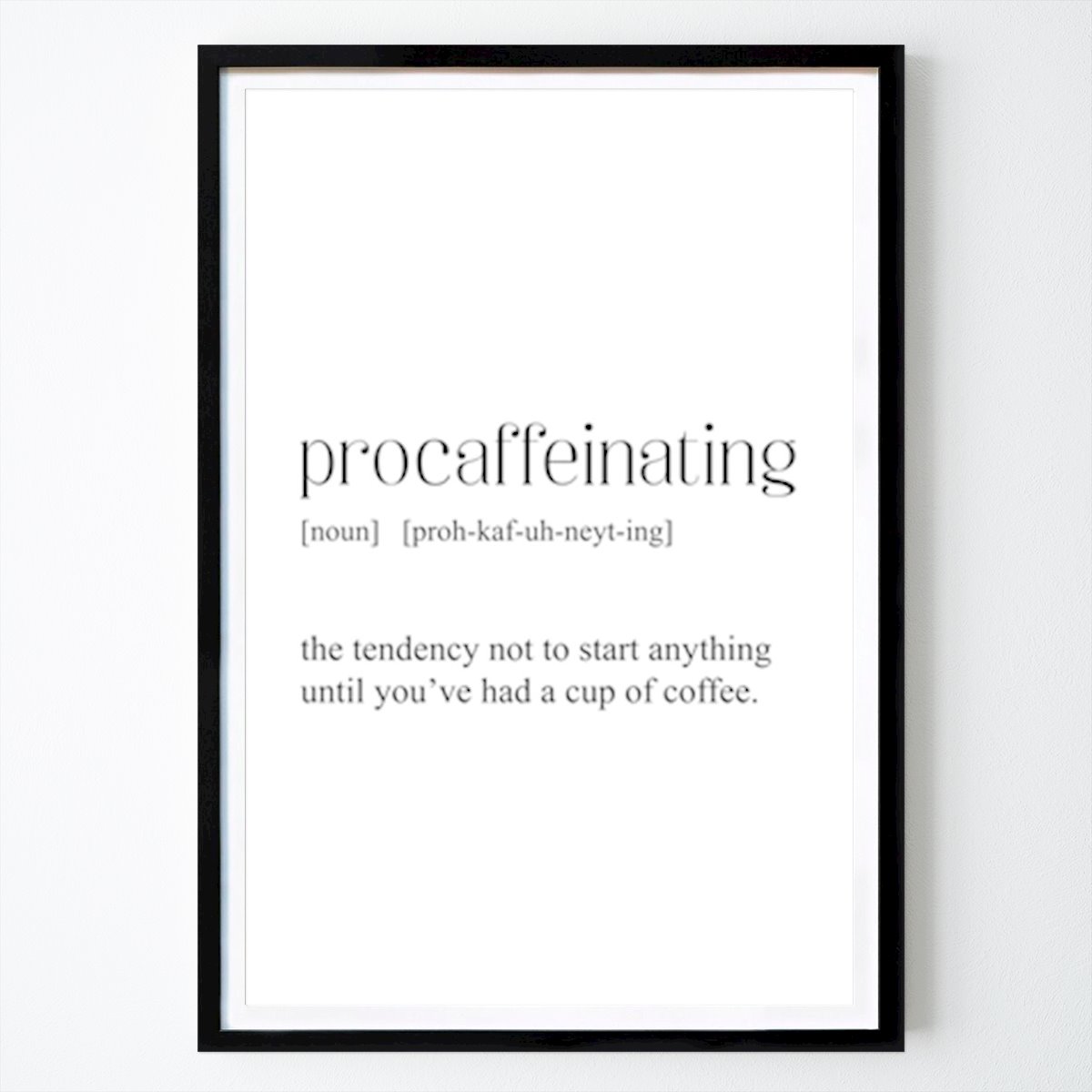 Citat & Tekst Plakat: Koffeinfri av Johan Nilsson