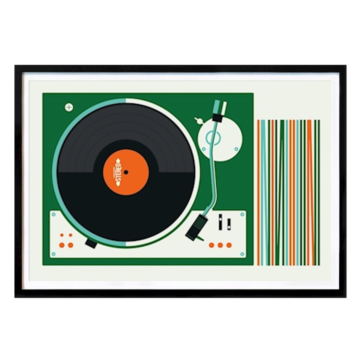 Muzyka Plakat: Gramofon autorstwa Bo Lundberg