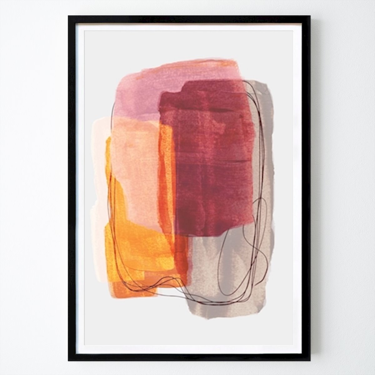 Abstraktes Poster: Abstract Brush Strokes 51 von Mareike Böhmer