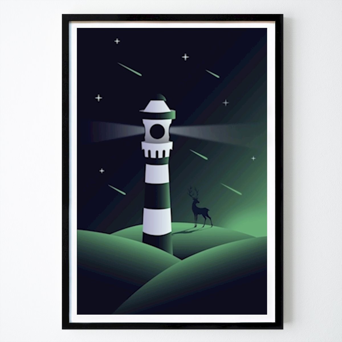 Abstract Poster: Green night by Ingrid Roth