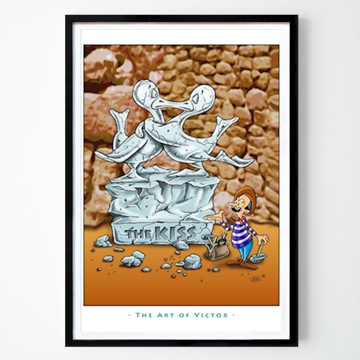 Kids Room Poster: The Kiss by Stan Groenland
