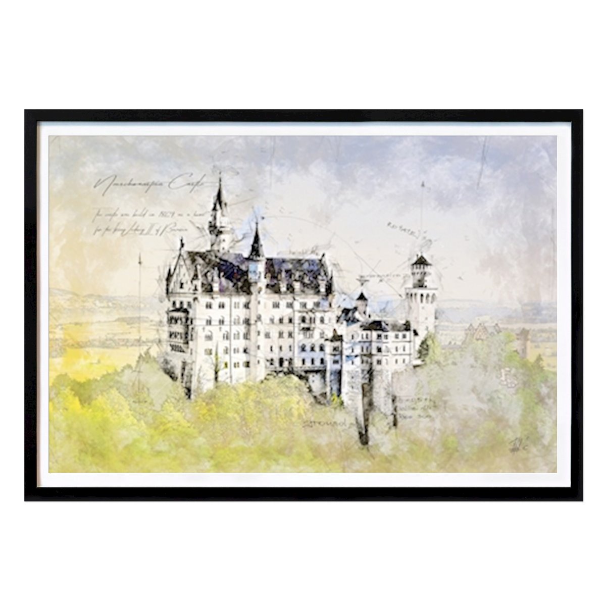 Bavaria Poster: Neuschwanstein Castle by Theodor Decker