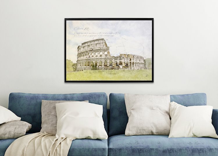 auroch Hjemland suge Colosseum, Rom plakat af Theodor Decker - Printler