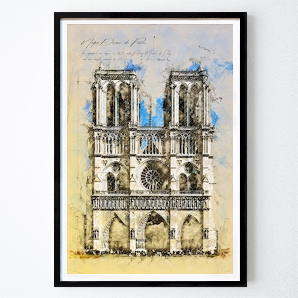 Ilustração Poster: Notre-Dame, Paris de Theodor Decker