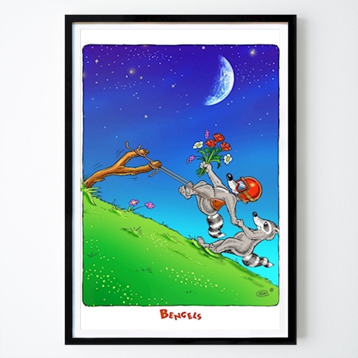 Illustration Poster: Flower Power from The Bengels by Stan Groenland