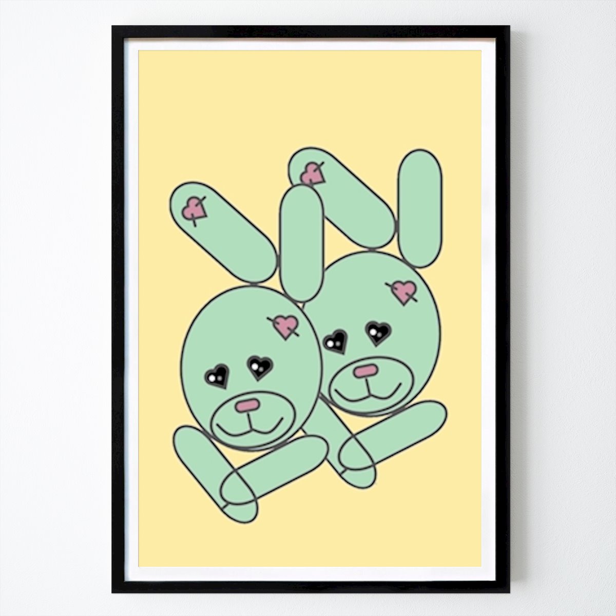 Black & White Poster: Twins by ANOWI