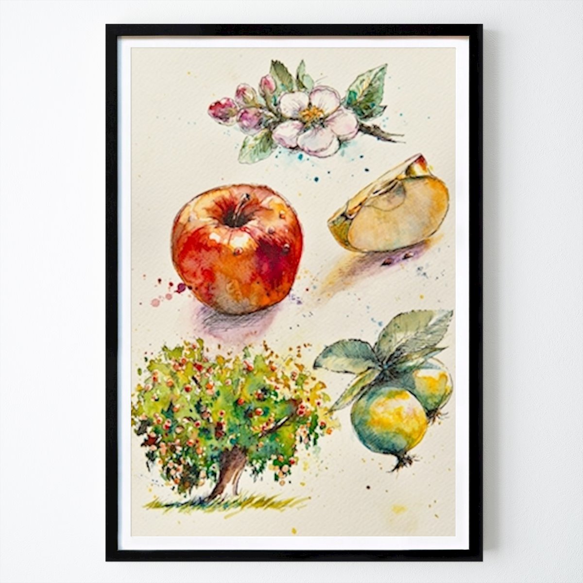 Botanical Poster: From a notebook - Apple by Eve Mazur