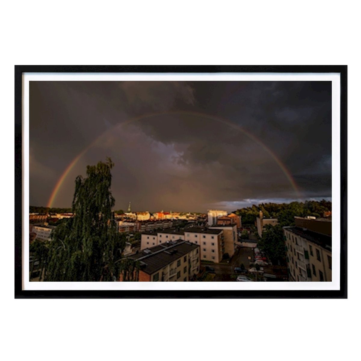 Natur Poster: Regenbogen über Karlshamn von Sofie Gustafsson