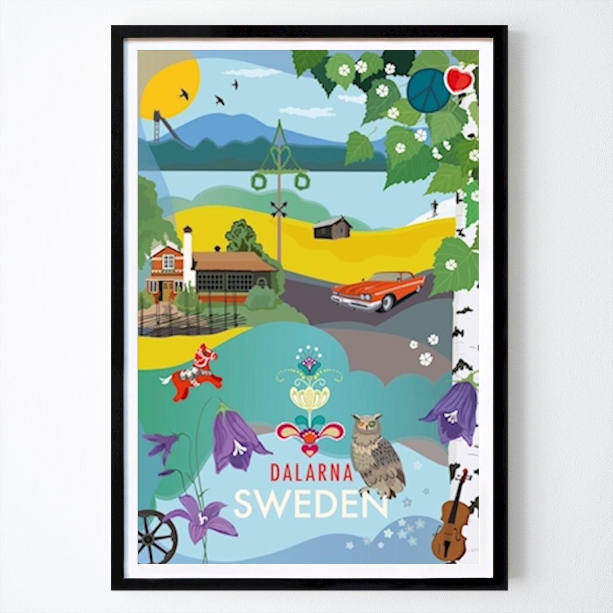 Platser & Städer Poster: Cityposter dalarna av Lottis Karlsson, Lottisson Design