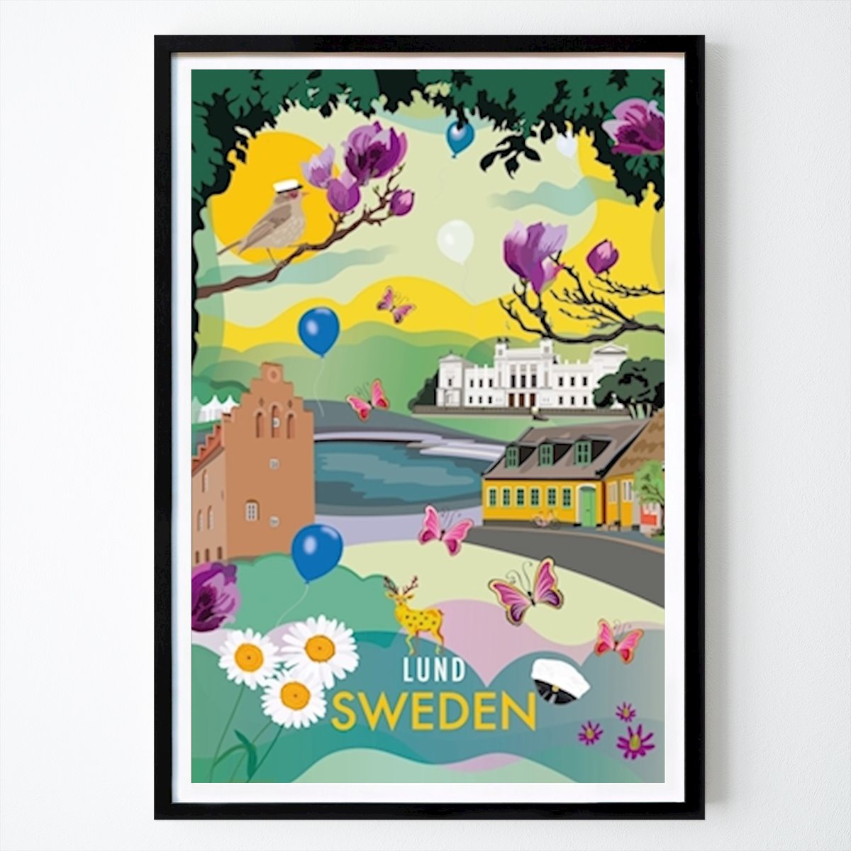 Landen & Steden Poster: STADSPOSTER LUND van Lottis Karlsson, Lottisson Design