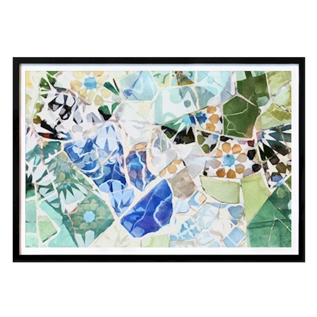 Abstract Poster: Mosaic of Barcelona 07 by Amini54