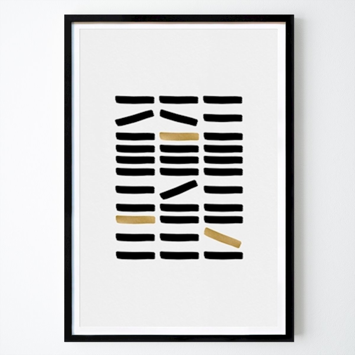 Abstrakt Poster: Svart och guld abstrakt av Orara Studio
