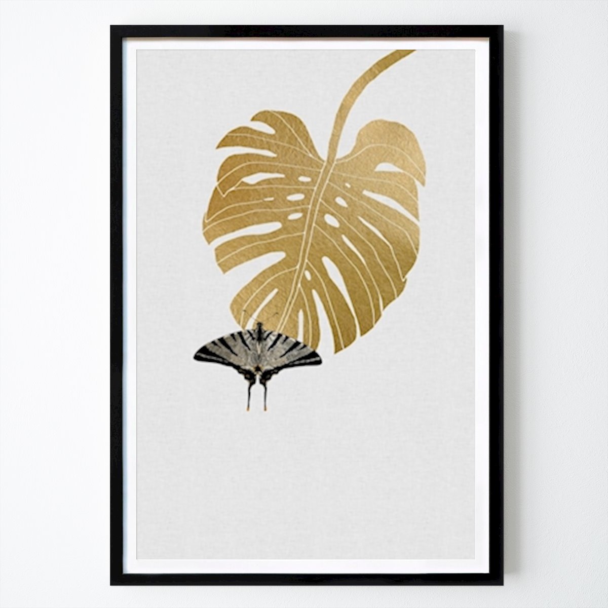 Citation & Text Poster: Butterfly & Monstera Leaf by Orara Studio