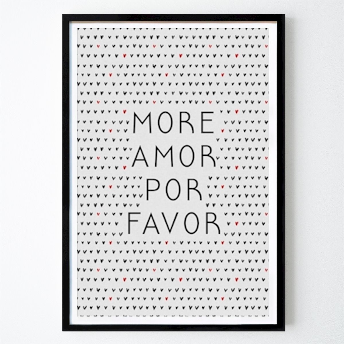 Citation & Text Poster: More Amor BW Quote by Orara Studio