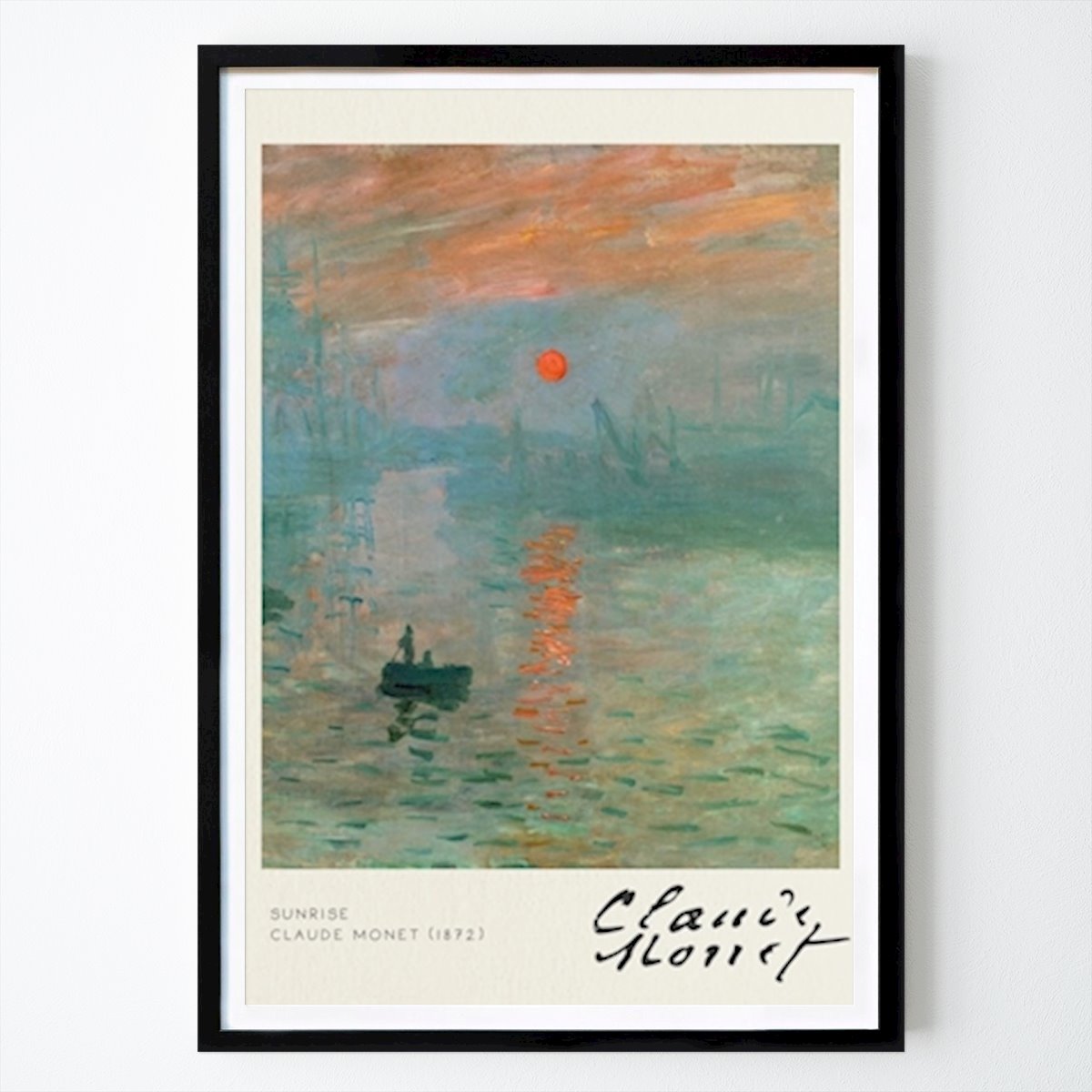 Retro & Vintage Plakat: Sunrise som Claude Monet av Nook Vintage Archive