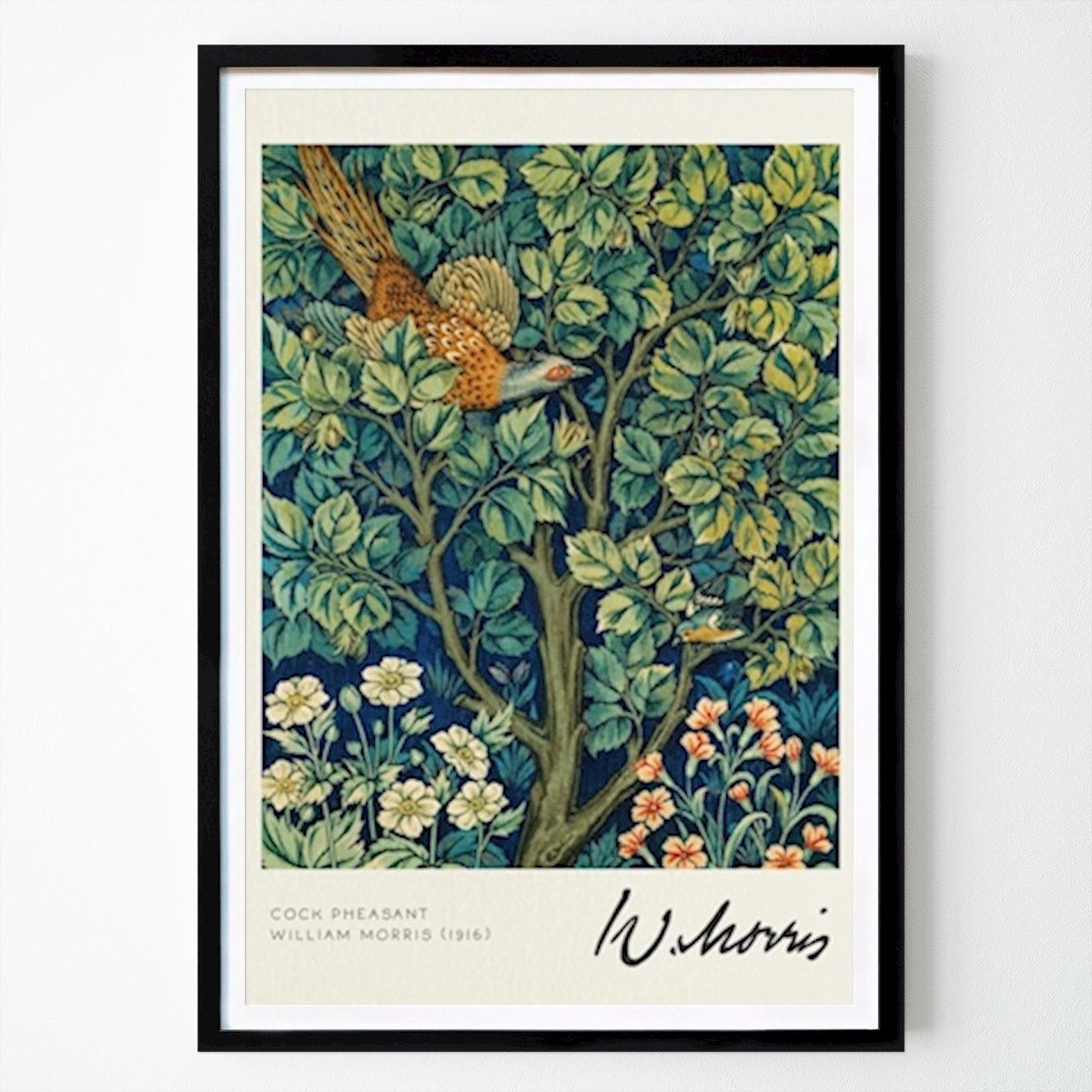 Retro & Vintage Plakat: Cock fasan - William Morris av Nook Vintage Archive