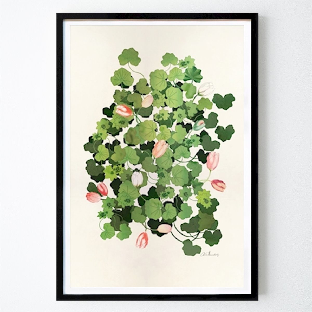 Botanisch Poster: Lady's Mantle & Tulpen, Nr. 1 van Anna Handell