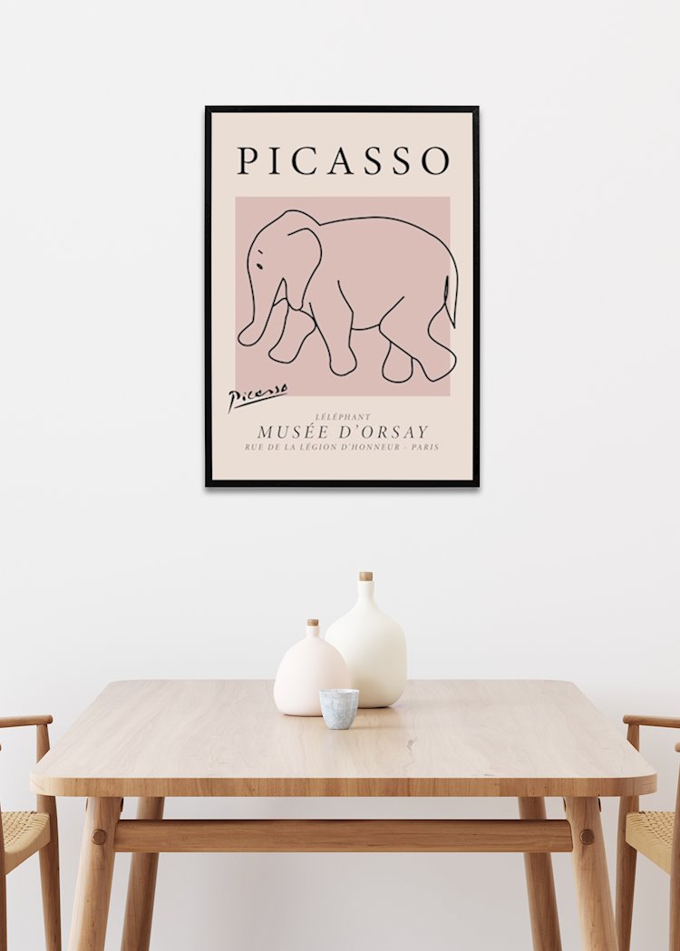 Picasso elefant plakat af Kritsanee Wannawat - Printler