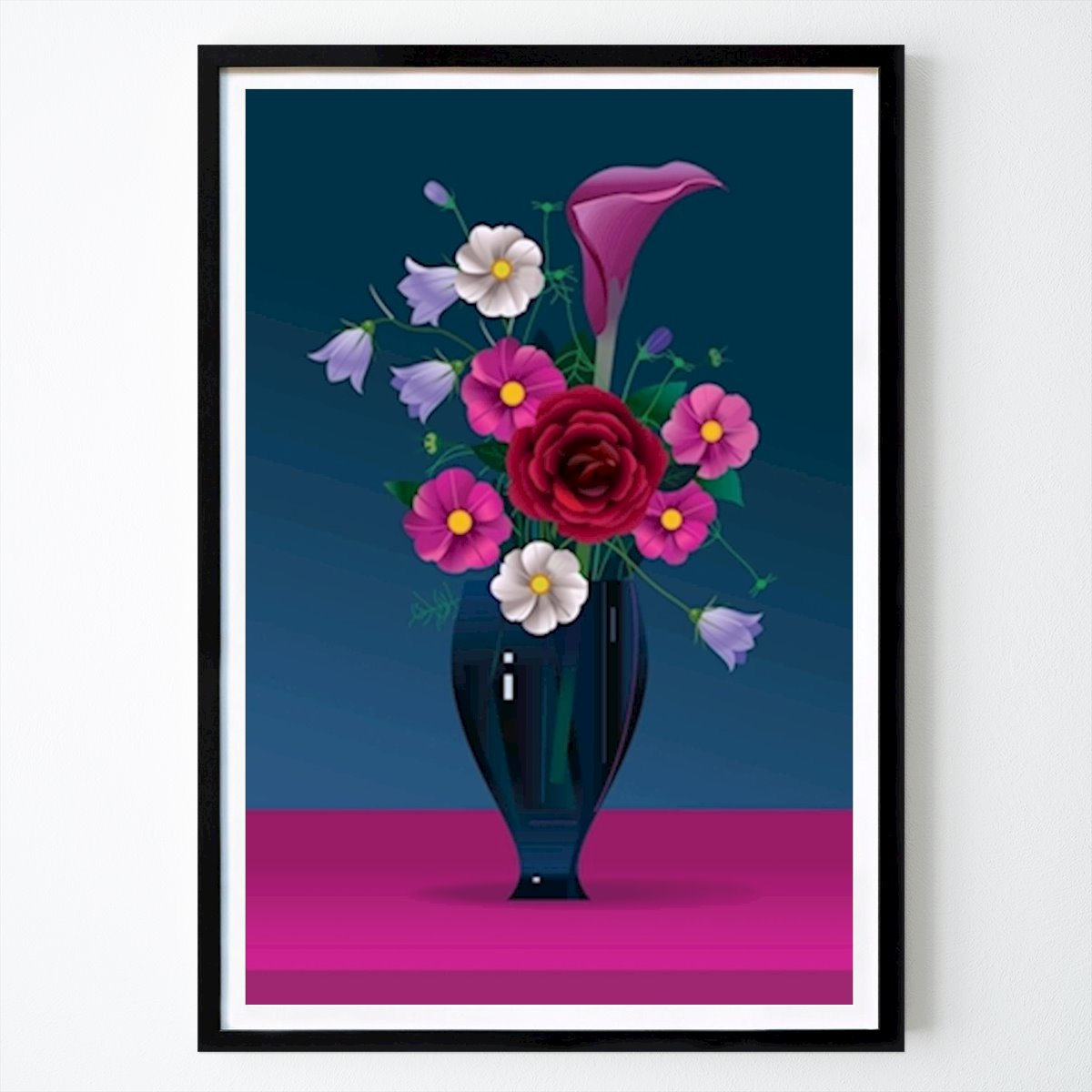 Botaniske Plakat: Bukett med rosa blomster av Tamara Kryvolap