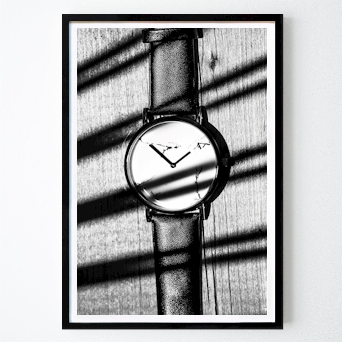 Zwart-Wit Poster: Horloge van Art by Pia