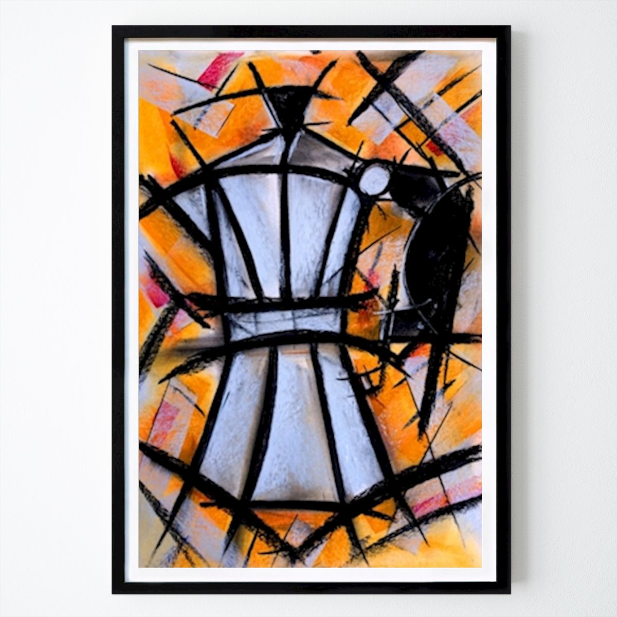 Køkkenbilleder Plakat: Expresso gryde pastel kridt av Christoph Schäfer