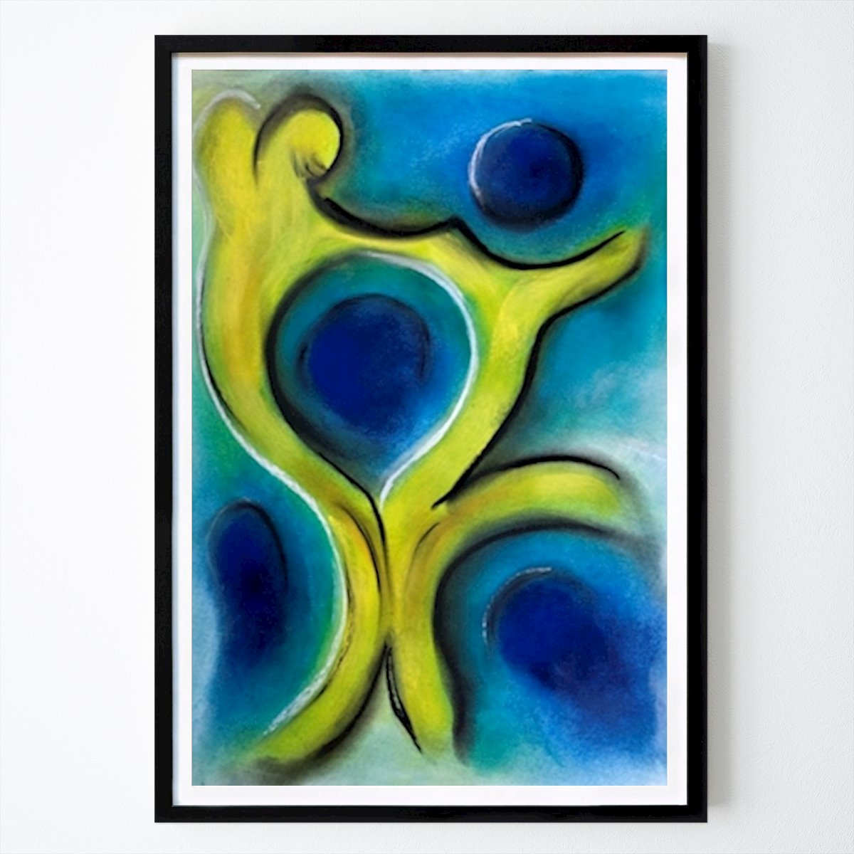 Abstrakt Plakat: Dansepar - pastellkritt av Christoph Schäfer