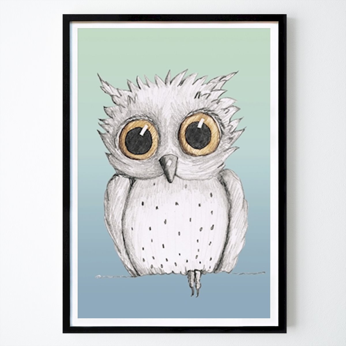 Tier Poster: Niedliche Steinkauz von Bianca Wisseloo