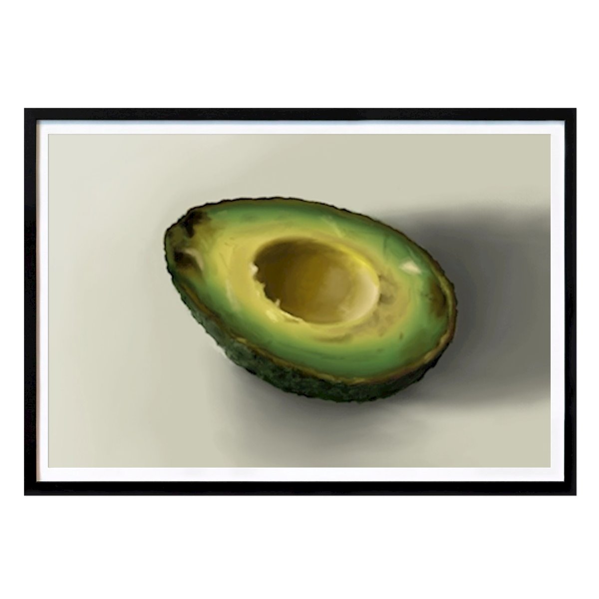 Kitchen Poster: Avocado on Kitchen Table by Anthony George