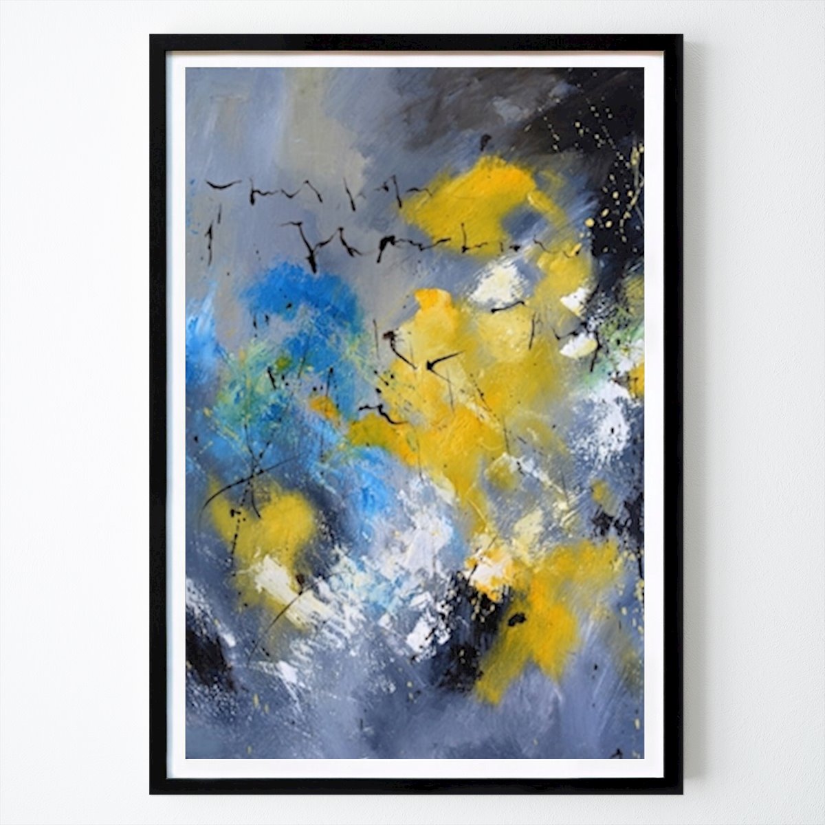 Abstract Poster: Blue and yellow dance by Pol ledent