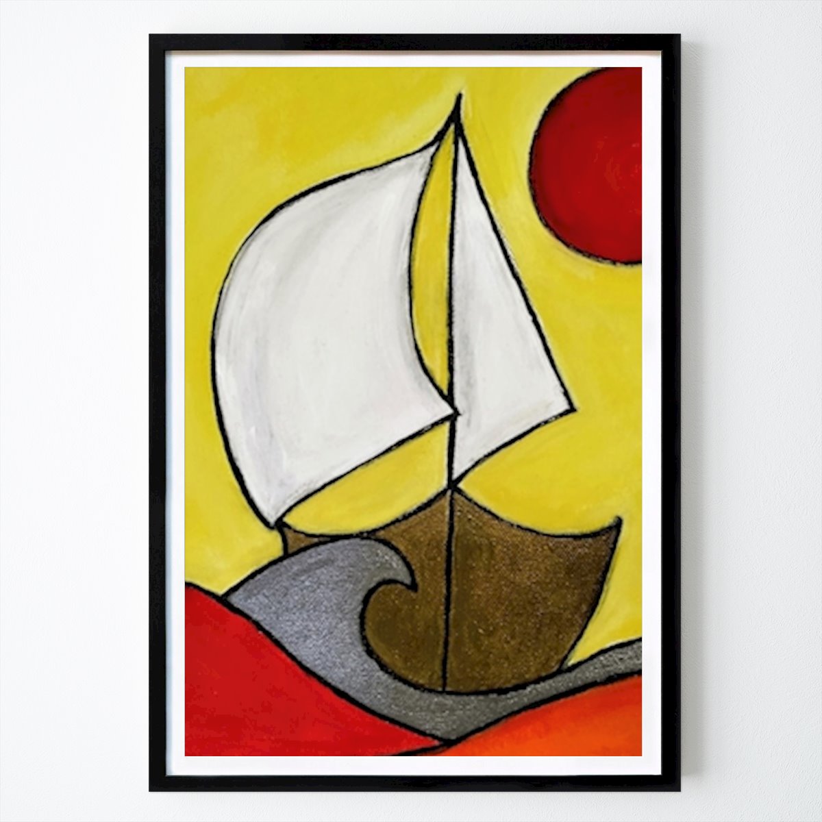 Abstract Poster: Sailboats by Murmel