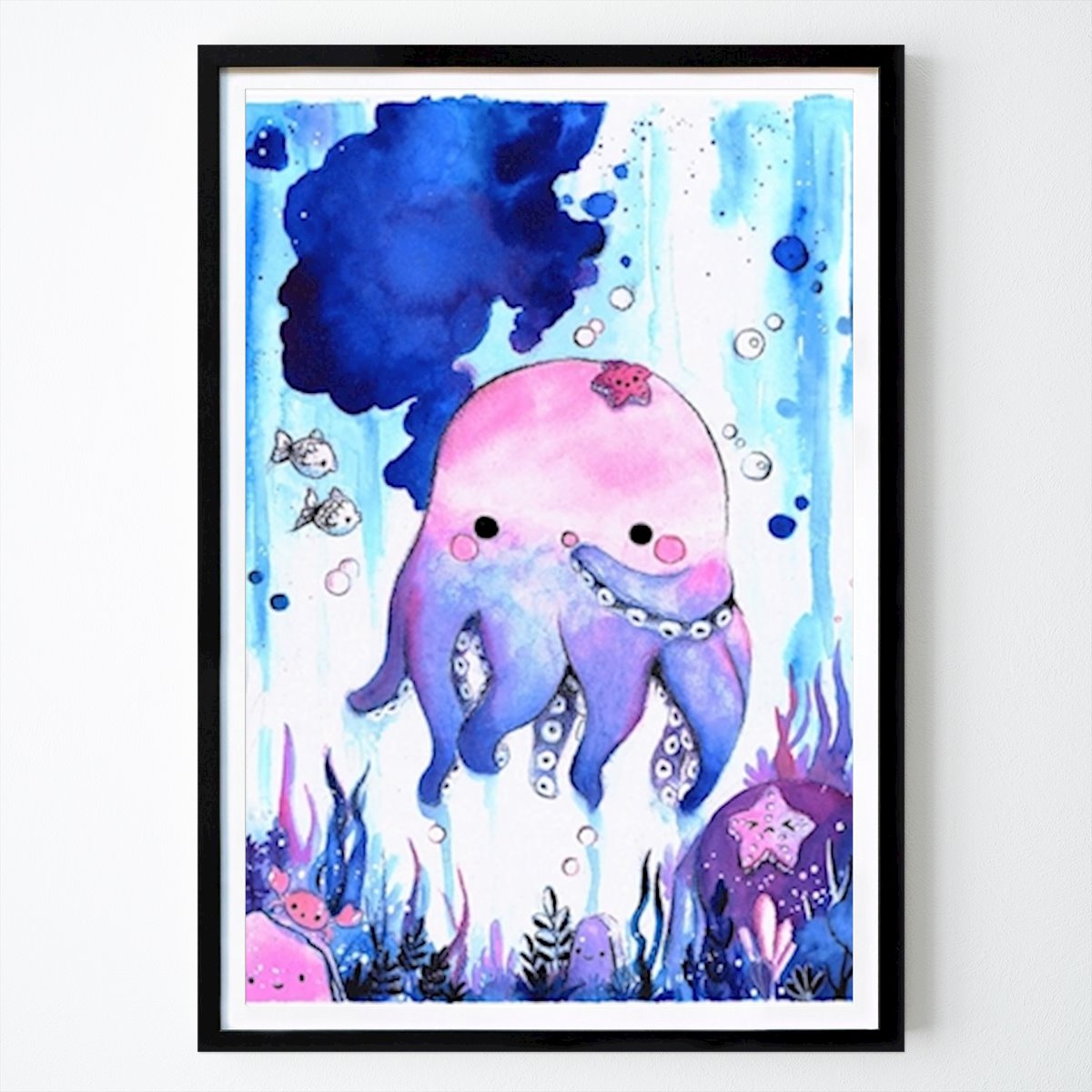 Kids Room Poster: Cute Oktopus Squid by Tiny Tami