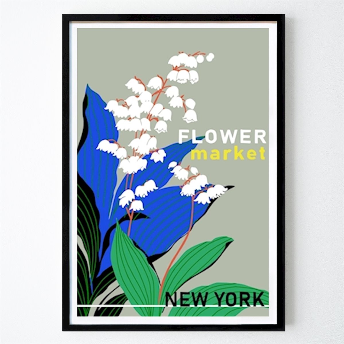 New York Poster: Blumenmarkt New York von DESIGN d ́annick