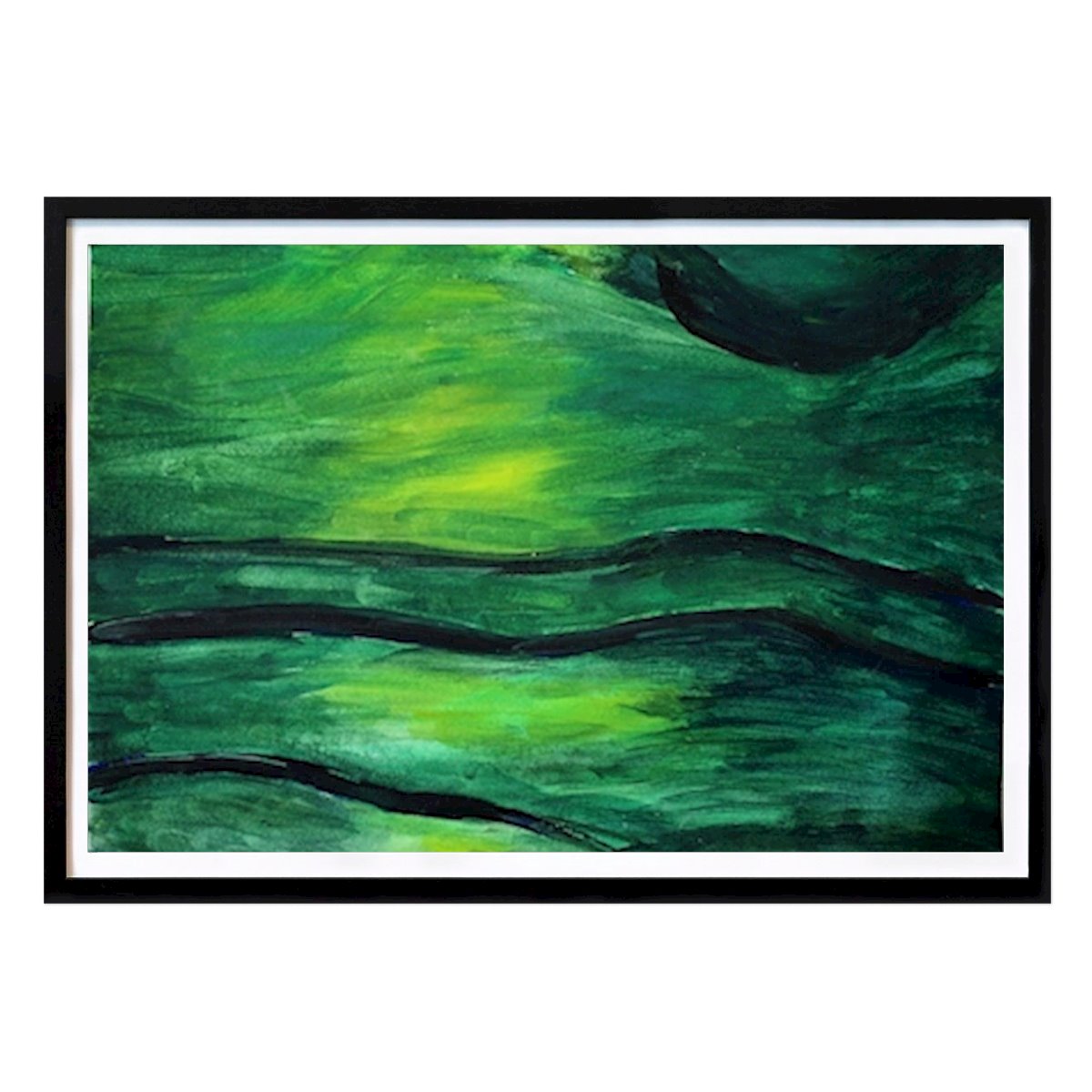 Abstract Poster: Green light No.2 by Miriam Sellinger