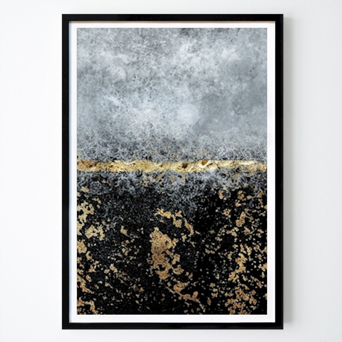 Abstrakt Poster: Guld och svart abstrakt av Bilge Paksoylu