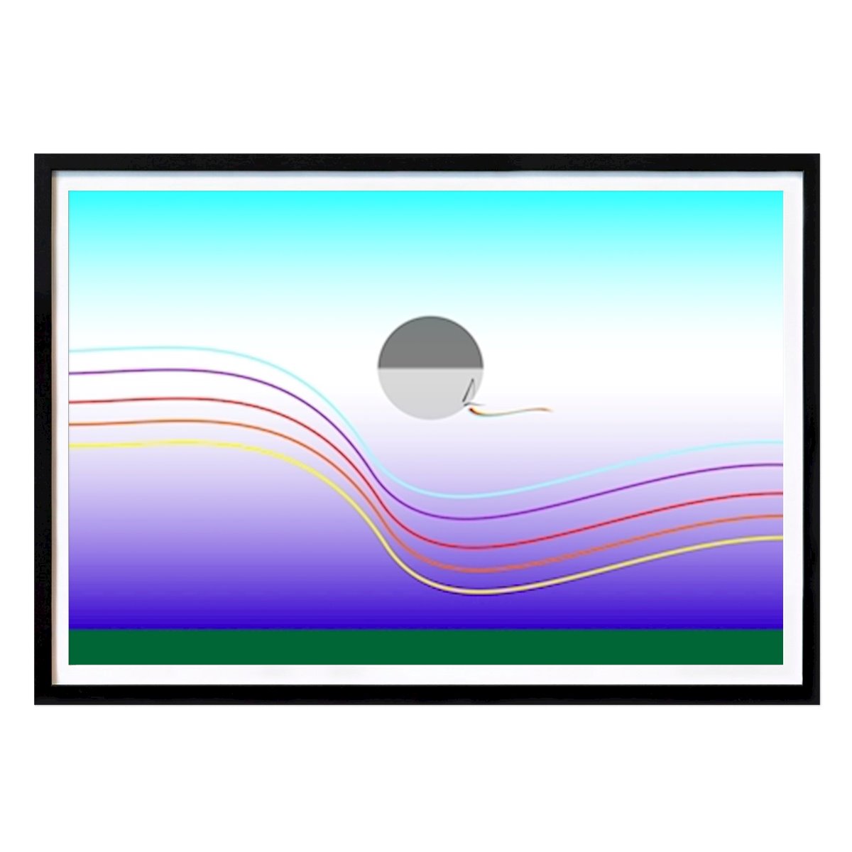 Abstracte kunst Poster: Grote Regenboog Golf 1 van Eckhard berger