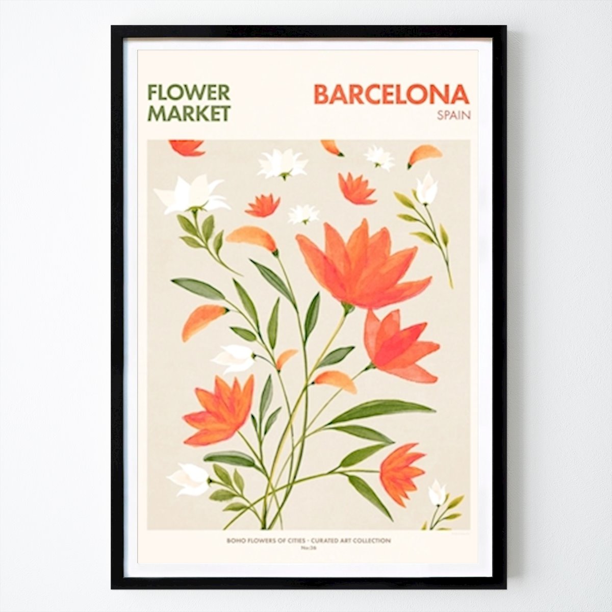 Kukat & Kasvit Juliste: Kukkamarkkinat Barcelona tekijänä Emel Tunaboylu by The Artcircle